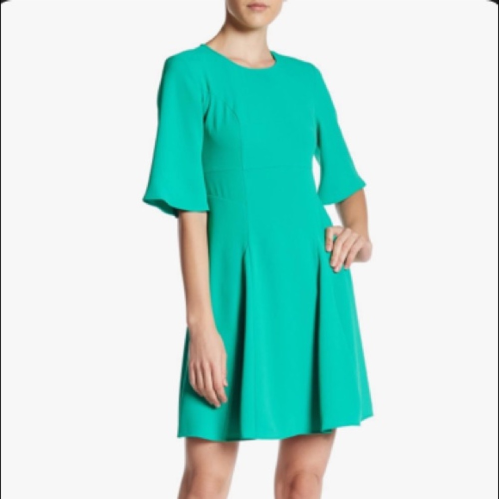 Cece | Midi Dress | butterfly sleeves | Green | 8